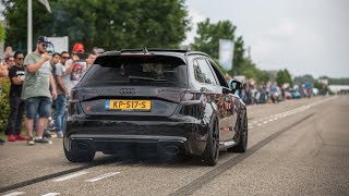 Audi RS3 8V Sportback w Decat Armytrix Exhaust  LOUD Revs Launch Controls amp Crackles [upl. by Ariaic]