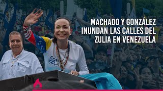 María Corina Machado y Edmundo González inundan las calles del Zulia en Venezuela [upl. by Ainud]