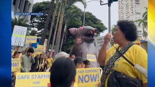 Nurses at Kapiolani Medical Center for Women and Children are considering authorizing a strike [upl. by Nigle]