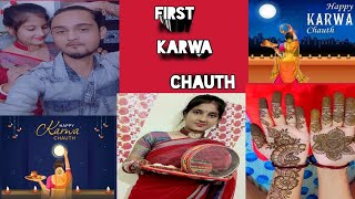 first karwa chauth celebrate in hostel 🥰 vlog 6Nishu Siddhu vlogs [upl. by Nylsirk427]