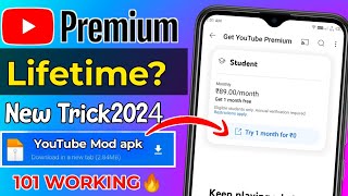 Free youtube premium  How to download youtube premium apk  How to get youtube premium free [upl. by Racklin]