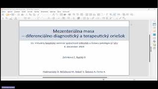 13 Virtuálny bioptický seminár spoločnosti UNILABS a Ústavu patológie LF SZU [upl. by Anivla635]