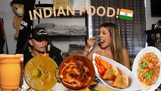 TRYING INDIAN FOOD FOR THE FIRST TIME 🇮🇳 [upl. by Mara]