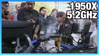 Liquid Nitrogen Overclocking with Threadripper  52GHz [upl. by Arrait]