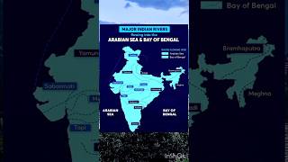 Major Rivers of INDIA river arabiansea bayofbengal shorts ganga [upl. by Norted]