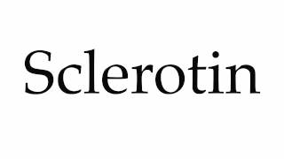 How to Pronounce Sclerotin [upl. by Notsecnirp]