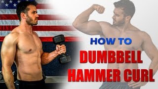 How to Perform Dumbbell Hammer Curls Correct form and technique [upl. by Ellenaej]