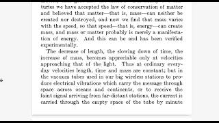 1b Charles Steinmetz FOUR LECTURES on Relativity and space Chapter 1 b 1923 [upl. by Murielle849]