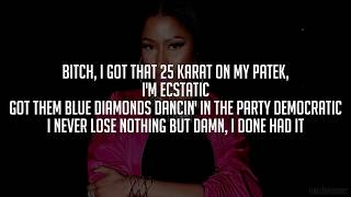 Nicki Minaj  You Da Baddest Verse Lyrics  Video [upl. by Tonye]