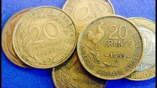 1950s and 1960s Francs amp Centimes Coins Of France [upl. by Yssis]