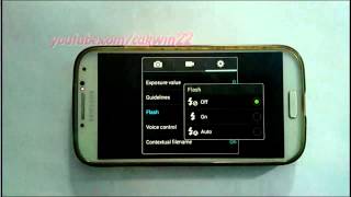 Samsung Galaxy S4  How to turn on or turn off flash camera [upl. by Ogawa]