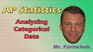 AP Statistics Analyzing Categorical Data [upl. by Stralka644]