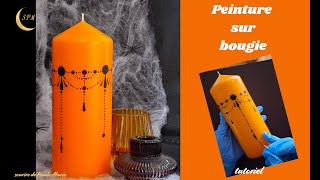 Bougie dhalloween diy tutoriel 🕯🎃 [upl. by Ecirtam]