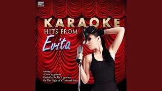 Id Be Surprisingly Good For You In the Style of Evita Karaoke Version [upl. by Eitra]