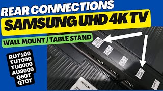 SAMSUNG CRYSTAL UHD 4K TV SETUP REAR CONNECTIONS amp SUPPORTS [upl. by Iznil235]