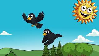 Two 2 Little Blackbirds Sitting on the Wall  Kids Nursery Rhymes  Toddlers Tune [upl. by Taro]