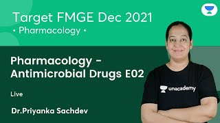 Pharmacology  Antimicrobial Drugs E02  FMGE Dec21  Lets crack NEET PG  Dr Priyanka Sachdev [upl. by Llenyt]