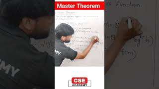 Master Theorem in Algorithms shorts gatecse daa mastertheorem recurrencerelation [upl. by Sower]