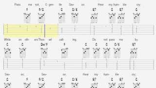 Learn Hymns on Guitar  Pass Me Not  Tablature and Chords [upl. by Shandra904]