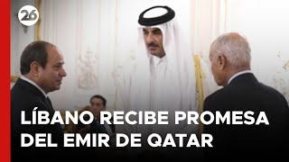 MEDIO ORIENTE  LÍBANO recibe promesa del emir de QATAR quotPLENO APOYOquot [upl. by Cooper833]