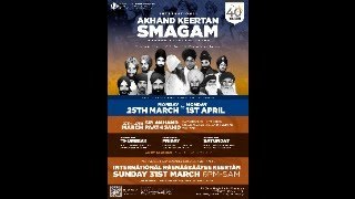 Saturday Evening  International Akhand Kirtan Samagam Derby UK 2024 [upl. by Oralie]