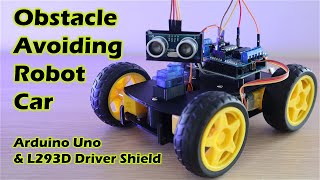 Obstacle Avoiding Robot Car Using An Arduino [upl. by Jeffie548]