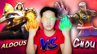 ដៃរន្ទះប៉ះជើងរន្ទះ Aldous VS Chou  Mobile Legends Cambodia [upl. by Namzaj]