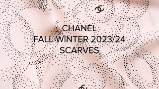 CHANEL FALLWINTER COLLECTION 202324 ❤️ CHANEL SCARVES [upl. by Roderick]