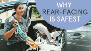 BeSafe  Rearfacing vs forward facing crashtest [upl. by Ceevah]