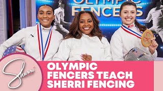 Olympic Fencers Teach Sherri Fencing  Sherri Shepherd [upl. by Ahsiekit]