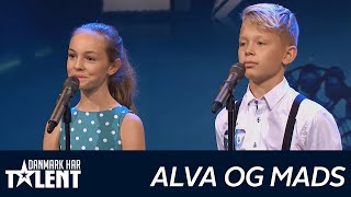 Alva og Mads  Danmark har talent  Audition 1 [upl. by Bonis]