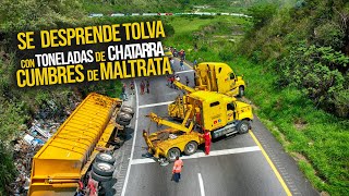 Se desprende TOLVA con toneladas de CHATARRA en CUMBRES DE MALTRATA [upl. by Ylil]