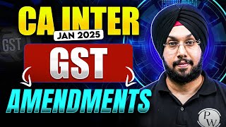 CA Inter GST Amendments Jan 2025  CA Inter Taxation [upl. by Jerold]