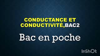 conductance et conductivité exercice corrigé Bac2 [upl. by Broddie908]