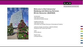 Orientation Studying and Advising Services at Kiel University  Winter Semester 20242025 [upl. by Soll31]