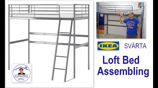 How to Assemble IKEA Loft Bed  IKEA SVARTA Loft Bed  DIY [upl. by Surat]