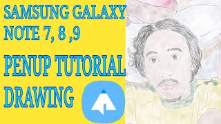 PENUP tutorial drawing  cara menggambar di aplikasi penup samsung galaxy note [upl. by Eilloh]