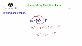 Expanding Two Brackets  Corbettmaths [upl. by Dailey]