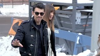 Joe Jonas and girlfriend Blanda Eggenschwiler at New York Fashion Week [upl. by Rusell]