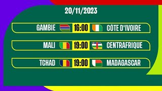 CALENDRIER DE LA DEUXIEME JOURNEE DES ELIMINATOIRE DE LA COUPE DU MONDE 2026 ZONE AFRIQUE [upl. by Sileray]