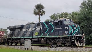 FEC Train 202 Passing MP 3708 at Palmer Street With Horn Salute  91324 [upl. by Ndnarb]