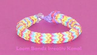 Loom Bandz Hexafish Armband Anleitung deutsch [upl. by Minni]