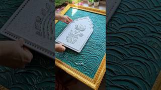 Mughal motifs Lippan Art in textured frame😍 trending shorts diyprojects diwali craft diy art [upl. by Balfore731]