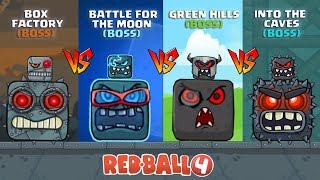 RED BALL 4  VOLUME 1 BOSS vs VOLUME 3 BOSS vs VOLUME 4 BOSS vs VOLUME 5 BOSS [upl. by Krahling]