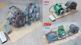 Top 3 generate homemade infinite energy 240V with a car alternator the most effective 2023 [upl. by Savell961]