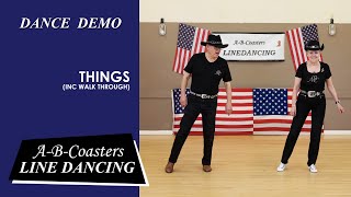 THINGS  Line Dance Demo amp Walk Through [upl. by Cristi198]