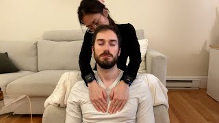 ASMR Intense Sleepy Chest Shoulder amp Head Massage For My Husband [upl. by Selby]