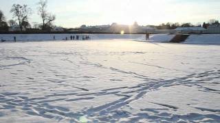 Nymphenburger Kanal  Eislaufen und Eisstocksschiessen München [upl. by Tongue]