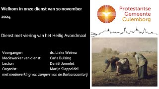 Avondmaal in Open Hof 10 november 2024 [upl. by Lekym]