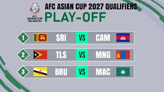 Playoff Match Schedule  AFC Asian Cup 2027 Qualifiers [upl. by Tersina203]